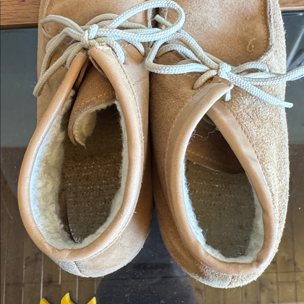 Vintage 70s Desert Chukka Suede Sherpa Lines Boots - Picture 9 of 10